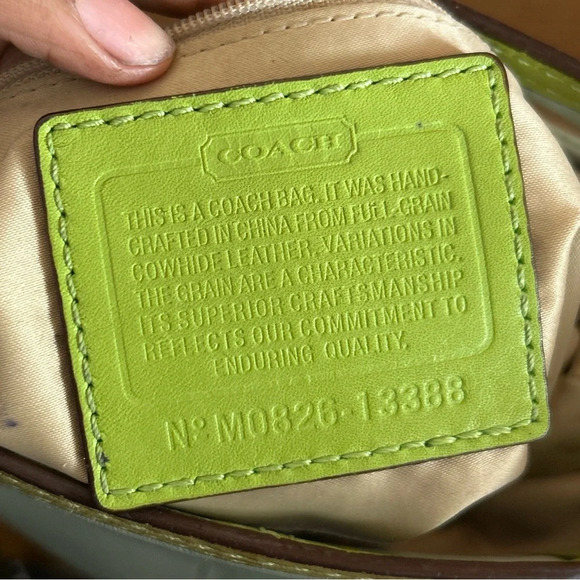 Coach Leather crossbody bag Green And Blue Leather - Picture 7 of 13